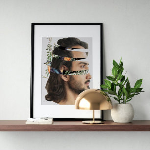 Surreal vintage crazy art  poster