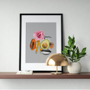 Surreal vintage crazy art  poster