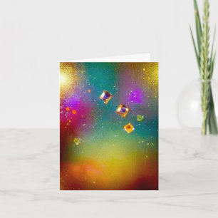 Surreal Vintage New Years Background Note Card