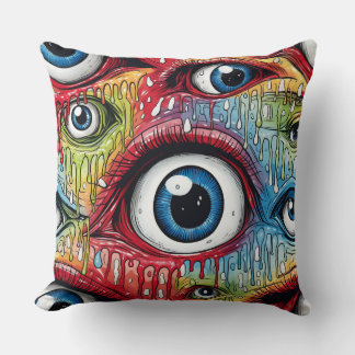 Surreal Visuals in Striking Patterns Cushion