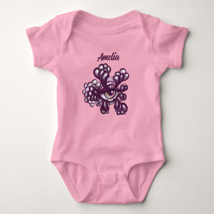 Surreal Weirdcore Eye Artwork in Dreamy Pastel Baby Bodysuit