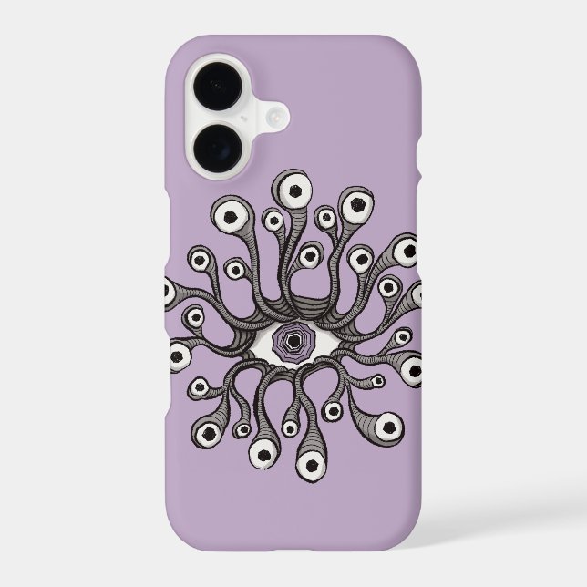 Surreal Weirdcore Eye Tentacle Artwork - Purple (Back)