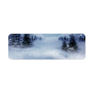 Surreal Winter Return Address Label