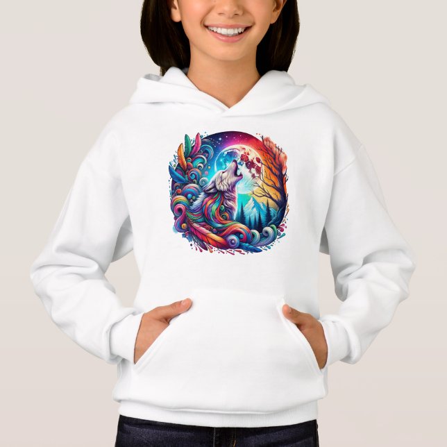 Surreal Wolf Howling at the Moon 01 (Front)
