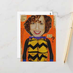 Surreal Woman With A Spider Body Mixed Media   Postcard