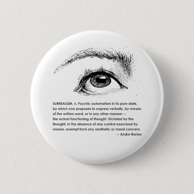 Surrealism Defined 6 Cm Round Badge (Front)