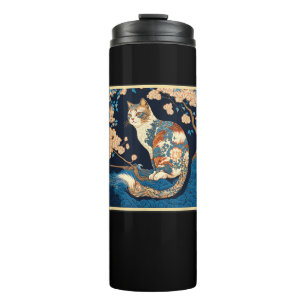 Surrealism Japanese Painting Neva Masquerade cat Thermal Tumbler