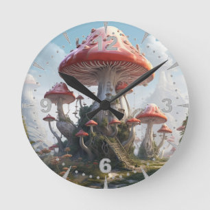 Surrealist Art - Dreamscapes Round Clock