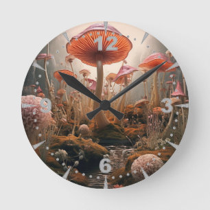 Surrealist Art - Dreamscapes Round Clock