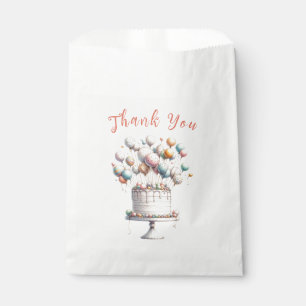 Surrealist, Balloons and Birthday Cake Thank You Favour Bag