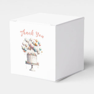Surrealist, Balloons and Birthday Cake Thank You Favour Box