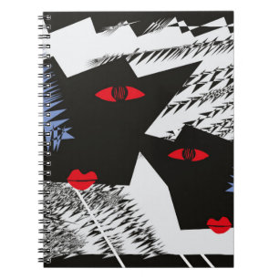 Surrealist faces are artistic portraits of humans, notebook