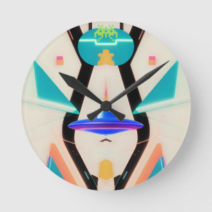 Surrealist Poster 92 Round Clock