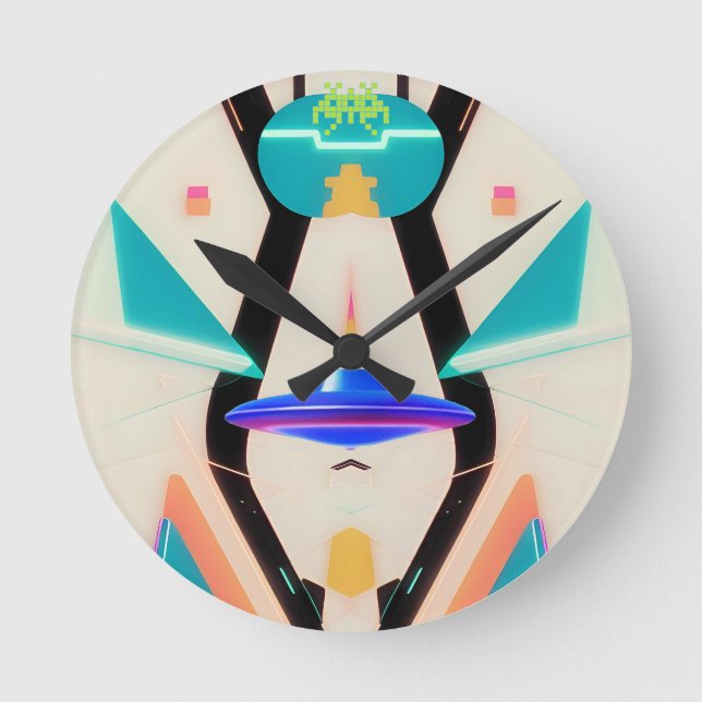 Surrealist Poster 92 Round Clock (Front)