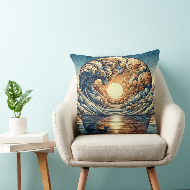 Surrealist Reflection Art Cushion (Chair)