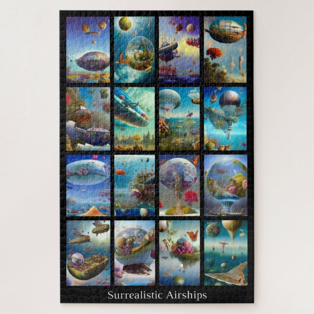 Surrealistic Airships Jigsaw Puzzle (Vertical)