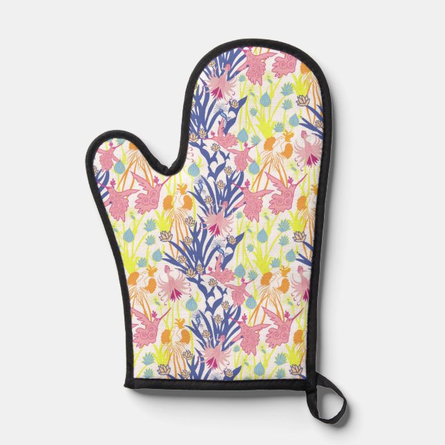 Surrealistic Garden Oven Mitt (Front)