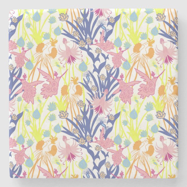 Surrealistic Garden Stone Coaster (Front)