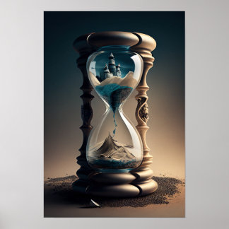 Surrealistic Hourglass #1 Poster