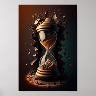 Surrealistic Hourglass #2 Poster