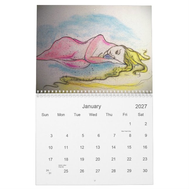 "Surrealistic Lowbrow Artist" 2013 Calendar (Jan 2027)