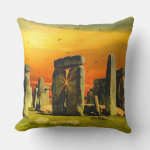 Surrealistic Stonehenge Cushion