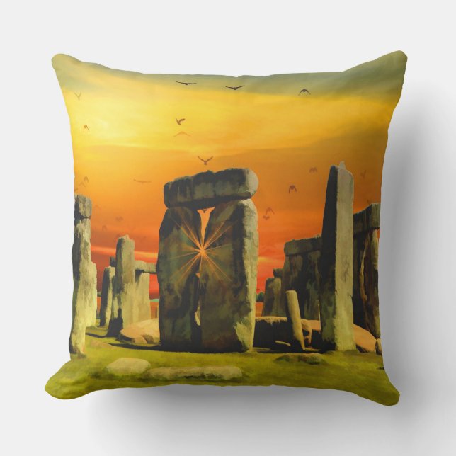 Surrealistic Stonehenge Cushion (Front)