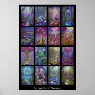 Surrealistic Swamp Poster