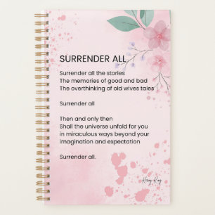  Surrender All - Motivational Empowerment Poem  Planner
