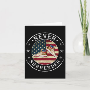 Surrender Gold Sneakers Flag Trump 2024  Card