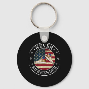 Surrender Gold Sneakers Flag Trump 2024 Key Ring