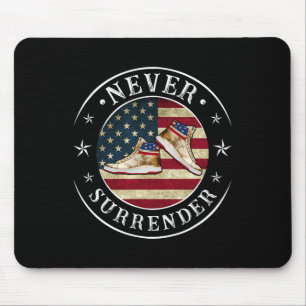 Surrender Gold Sneakers Flag Trump 2024 Mouse Pad
