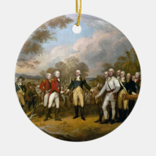 Surrender of General Burgoyne - 1822 Ceramic Ornament
