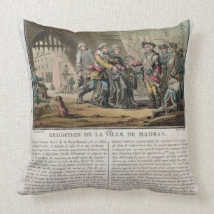 Surrender of the city of Madras, 1746, engraved by Cushion