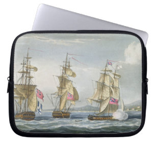 Surrender of the fort of Tamatave, engraved by T. Laptop Sleeve