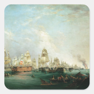 Surrender of the 'Santissima Trinidad to Square Sticker