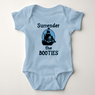 Surrender the Booties (Blue) Baby Bodysuit