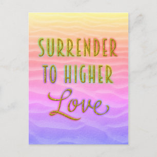 surrender to higher love postcard