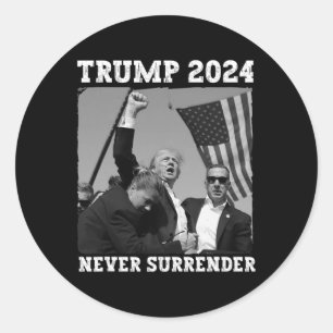 Surrender Trump 2024 Shirt Save America Trump Classic Round Sticker