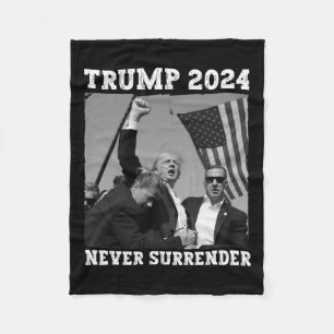Surrender Trump 2024 Shirt Save America Trump Fleece Blanket