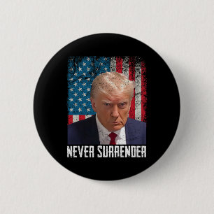 Surrender Trump Mug Shot 2024 President American F 6 Cm Round Badge