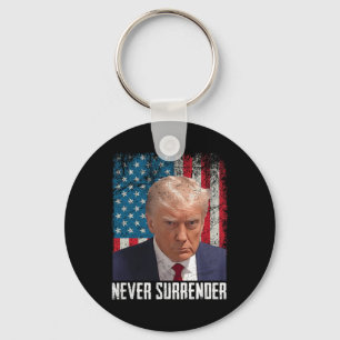 Surrender Trump Mug Shot 2024 President American F Key Ring