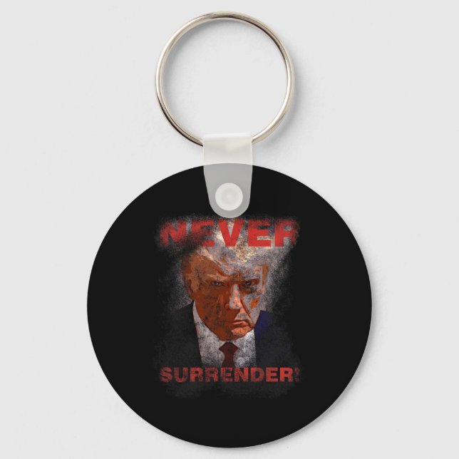 Surrender - Trump Mugshot 2024  Key Ring (Front)