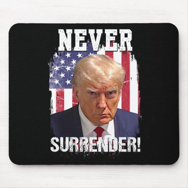 Surrender Trump Usa Flag 2024  Mouse Pad (Front)