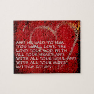 Surrendering All Matthew 22:37 Scripture Photo Art Jigsaw Puzzle