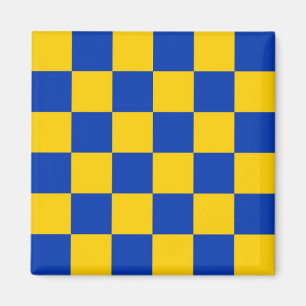 Surrey flag (blue and yellow chequered pattern) magnet