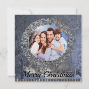 Surrounded by Snow Photo Christmas Holiday Card