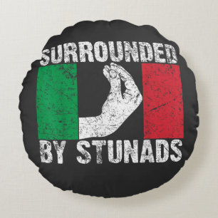 Surrounded by Stunads Round Cushion
