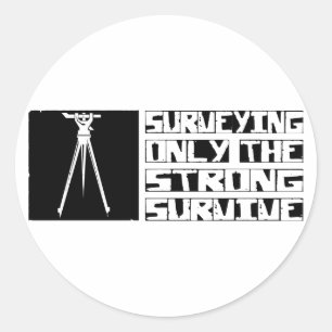 Surveying Survive Classic Round Sticker