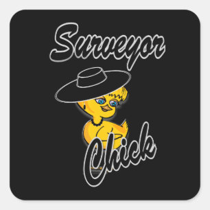 Surveyor Chick #4 Square Sticker